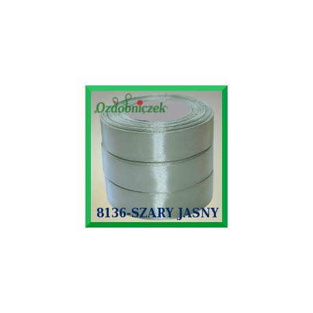 Tasiemka satynowa 25mm kolor szary jasny 8136