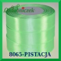 Wstążka tasiemka satynowa 12mm kolor pistacja 8065