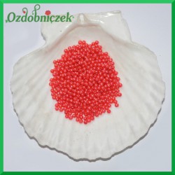 Perełki dekoracyjne 3 mm / 7g ciemny koral perłowy