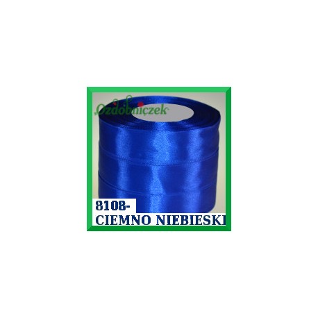 Tasiemka satynowa 12mm kolor ciemny niebieski 8108