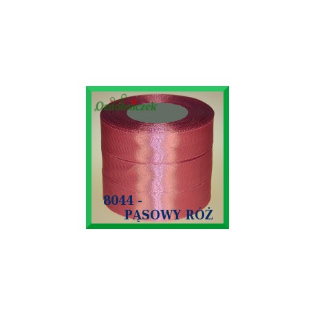 Tasiemka satynowa 25mm kolor pąsowy róż 8044