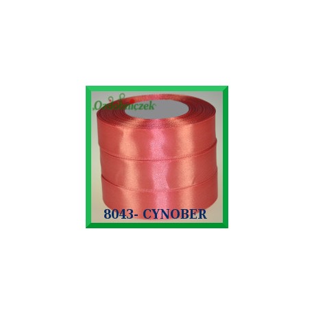 Tasiemka satynowa 25mm kolor cynoberowy róż 8043