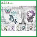 Papier do decoupage KLASYCZNY A4 - Paryż i róże D0537M