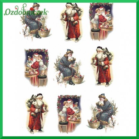 Przegródki ozdobne do kul plexi - mikołaje TAG063