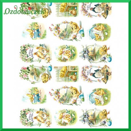 Przegródki ozdobne do kul plexi - wielkanoc  TAG119