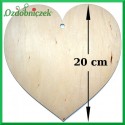 Zawieszka ze sklejki - serce duże 20cm
