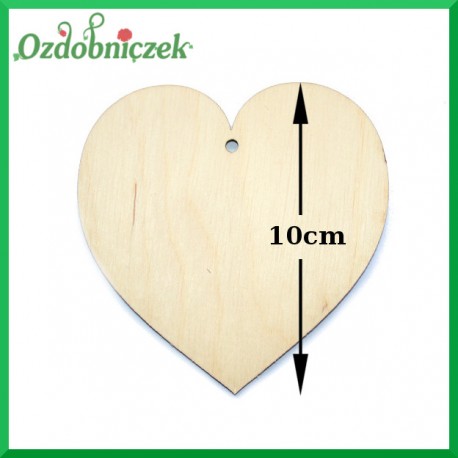 Zawieszka ze sklejki - serce średnie 10cm