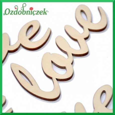 LOVE - napis ze sklejki ozdobnej 