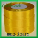 Wstążka tasiemka satynowa 38mm kolor żółty 8012