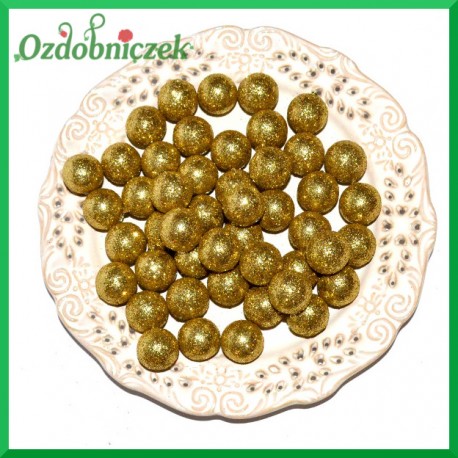 Kulki brokatowe ZŁOTE 1,8cm/95szt.
