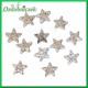 GWIAZDKI brokatowe malutkie SREBRNE 1,5cm/12szt.