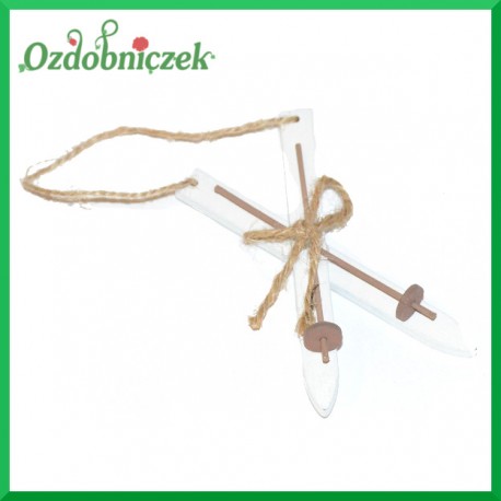 NARTY drewniane ozdobne 1szt.