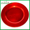 TALERZ CZERWONY dekoracyjny 1szt. 20cm