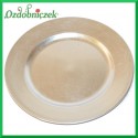 TALERZ SREBRNY dekoracyjny 1szt. 20cm