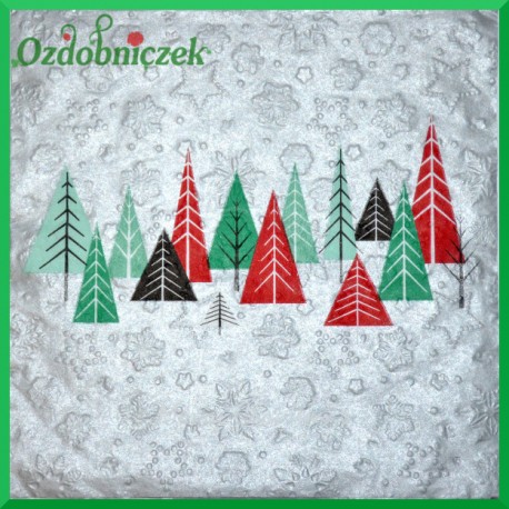 Serwetka do decoupage CHOINKI 3 kolory 1szt