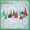 Serwetka do decoupage CHOINKI 3 kolory 1szt