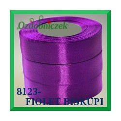 Wstążka tasiemka satynowa 38mm kolor fiolet biskupi 8123