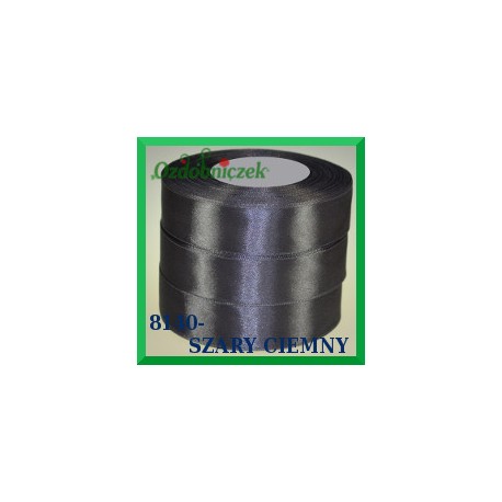 Tasiemka satynowa 38mm kolor ciemny szary 8140