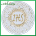 Naszywka  IHS ze złotą nitką wzór nr 3