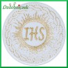 Naszywka termo IHS ze złotą nitką