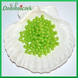 Perełki 6mm/7g jasne zielone perłowe 