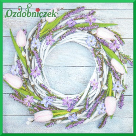 Serwetka do Decoupage wianek wiosenny 1 szt.