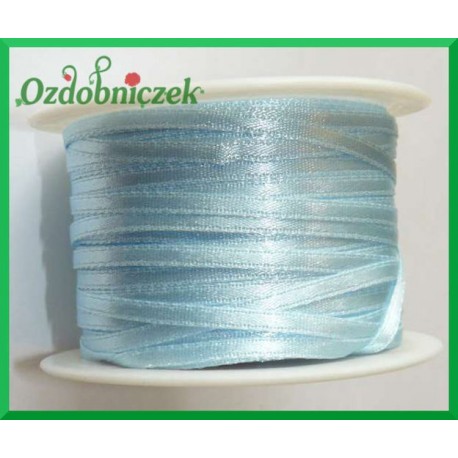 Tasiemka atłasowa 3mm 5m błękitna 