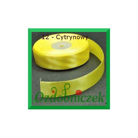 Tasiemka satynowa SZTYWNA 38mm/2mb kolor cytrynowy 12