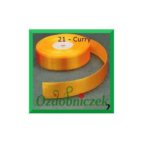 Tasiemka satynowa SZTYWNA 38mm/2mb kolor curry 21