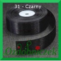 Wstążka tasiemka satynowa SZTYWNA 38mm/2mb kolor czarny 31