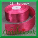 Wstążka tasiemka satynowa SZTYWNA 38mm/2mb kolor bordowy 33