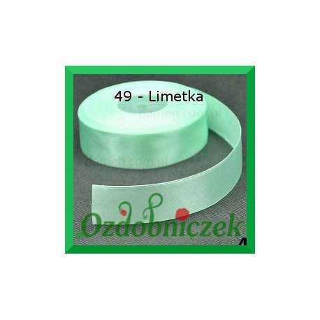 Tasiemka satynowa SZTYWNA 38mm/2mb kolor limetka 49
