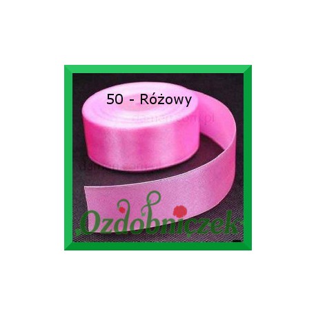 Tasiemka satynowa SZTYWNA 38mm/2mb kolor różowy 50