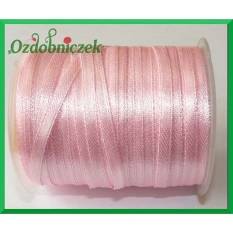Tasiemka atłasowa 3mm 5m różowa