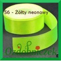Wstążka tasiemka satynowa SZTYWNA 38mm/2mb kolor neonowy żółty 56