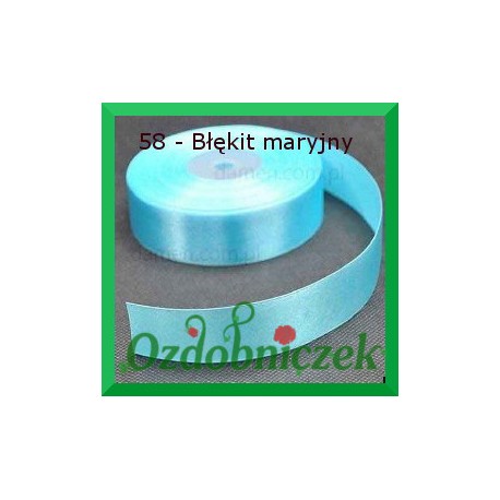 Tasiemka satynowa SZTYWNA 38mm/2mb kolor błękit maryjny 58