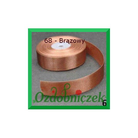 Tasiemka satynowa SZTYWNA 38mm/2mb kolor brązowy 68