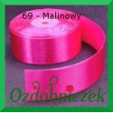 Wstążka tasiemka satynowa SZTYWNA 38mm/2mb kolor malinowy 69