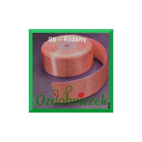 Tasiemka satynowa SZTYWNA 38mm/2mb kolor różany 87