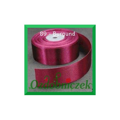 Tasiemka satynowa SZTYWNA 38mm/2mb kolor burgund 89