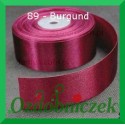 Wstążka tasiemka satynowa SZTYWNA 38mm/2mb kolor burgund 89