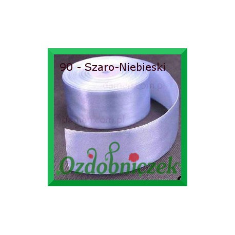Tasiemka satynowa SZTYWNA 38mm/2mb kolor szaro-niebieski 90