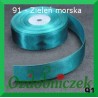 Tasiemka satynowa SZTYWNA 38mm/2mb kolor zieleń morska 91