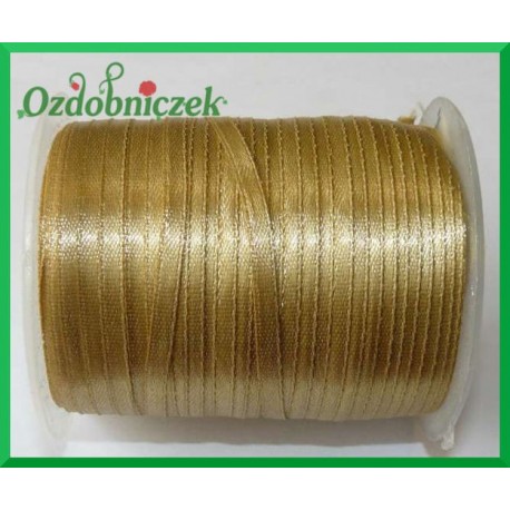 Tasiemka atłasowa 3mm złota