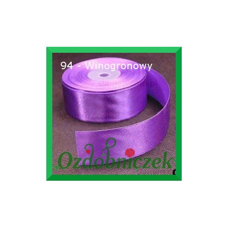 Tasiemka satynowa SZTYWNA 38mm/2mb kolor winogronowy 94