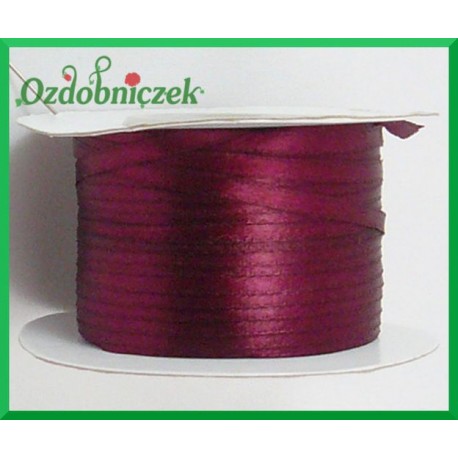 Tasiemka atłasowa 3mm 5m bordowa