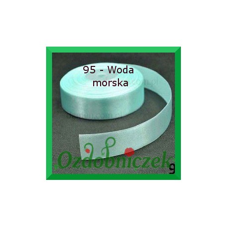 Tasiemka satynowa SZTYWNA 38mm/2mb kolor woda morska 95