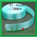 Wstążka tasiemka satynowa SZTYWNA 38mm/2mb kolor morski błękit 97