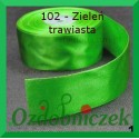 Wstążka tasiemka satynowa SZTYWNA 38mm/2mb kolor zieleń trawiasta 102
