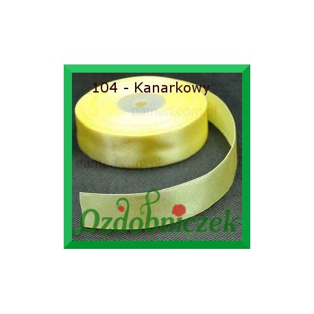Tasiemka satynowa SZTYWNA 38mm/2mb kolor kanarkowy 104